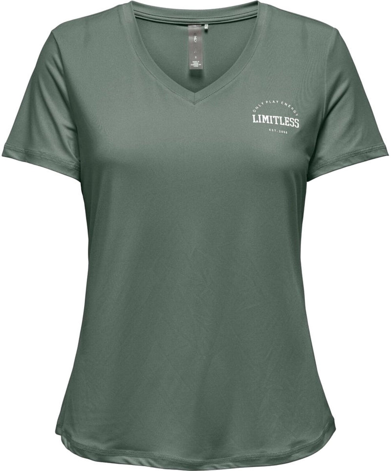 Only play - save life vn ss reg tee - training t-shirt korte mouw dames - groen
