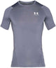 Under armour ua hg armour comp ss-gry heren sportshirt - castlerock - wit