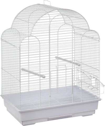 Flamingo parkietenkooi bali - 42 x 30 x 58 cm wit