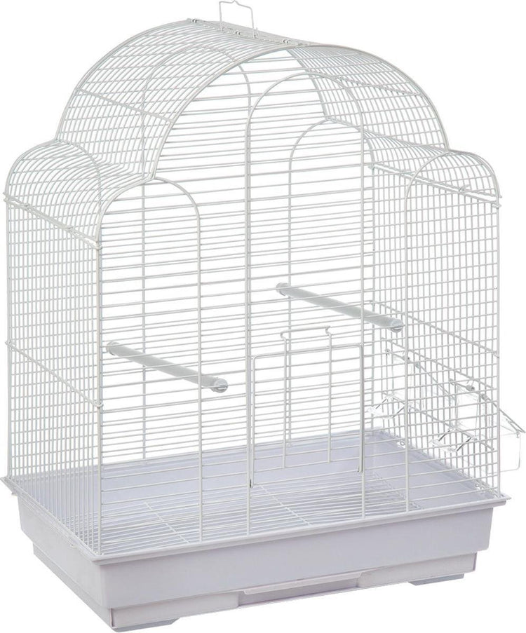 Flamingo parkietenkooi bali - 42 x 30 x 58 cm wit