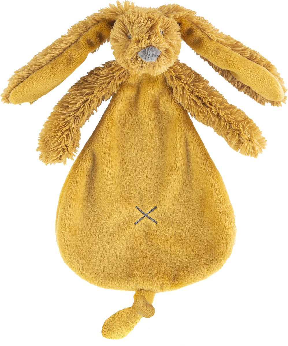 Happy horse konijn richie knuffeldoekje - okergeel - baby cadeau