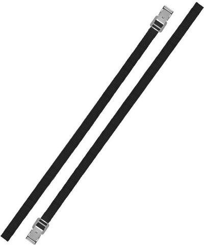 Proplus set van 2 bindriemen 18 mm x 200 cm – voor fietsendrager, camper en caravan – met metalen gesp – zwart