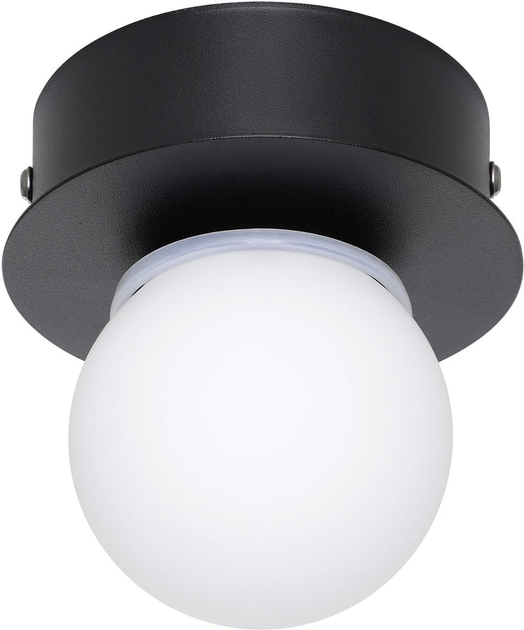 Eglo mosiano plafondlamp - wandlamp - badkamer - led - ø 11 cm - zwart wit