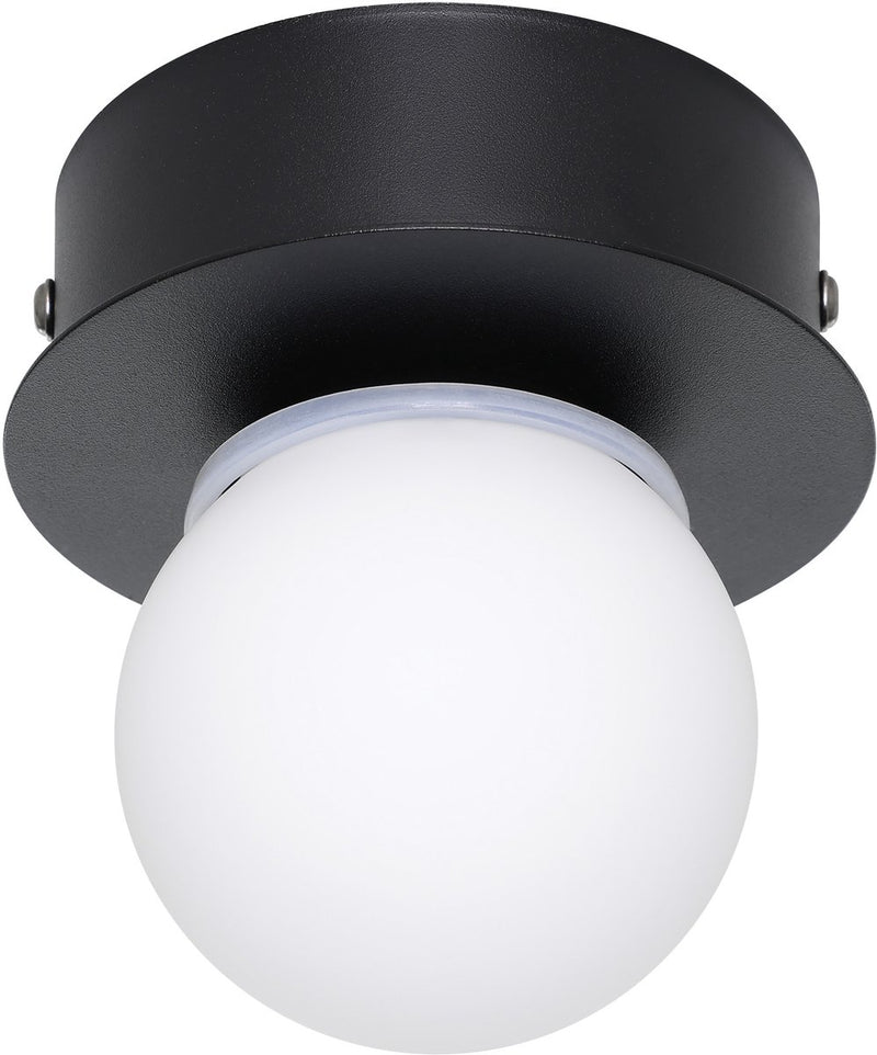 Eglo mosiano plafondlamp - wandlamp - badkamer - led - ø 11 cm - zwart wit