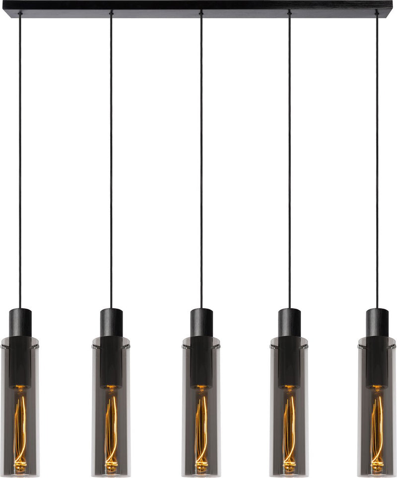 Lucide orlando - hanglamp - 5xe27 - fumé