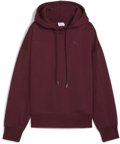 Puma her oversized hoodie fl dames trui - ruby shimmer