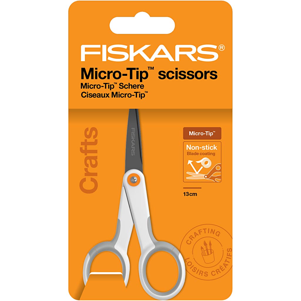 Creativ company fiskars algemene schaar non-stick rechtshandig - 12cm