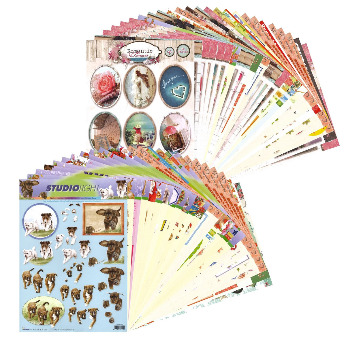 Studio light • decoupage en knipvel assortiment a4 50x