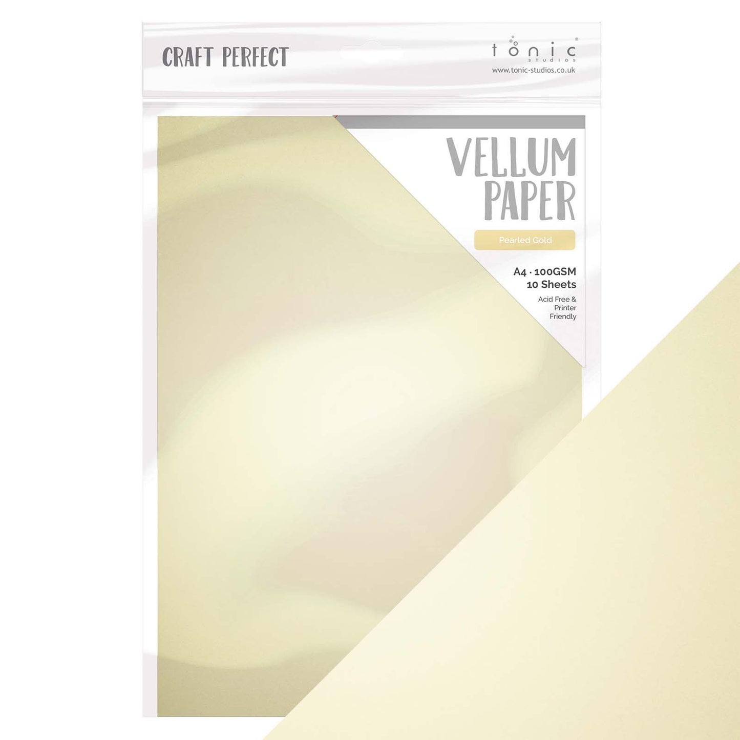 Tonic studios • vellum paper pearled gold