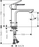 Hansgrohe rebris e - wastafelmengkraan - ééngreeps bediening - coolstart energiebesparend - zonder waste - 110mm maat - mat zwart