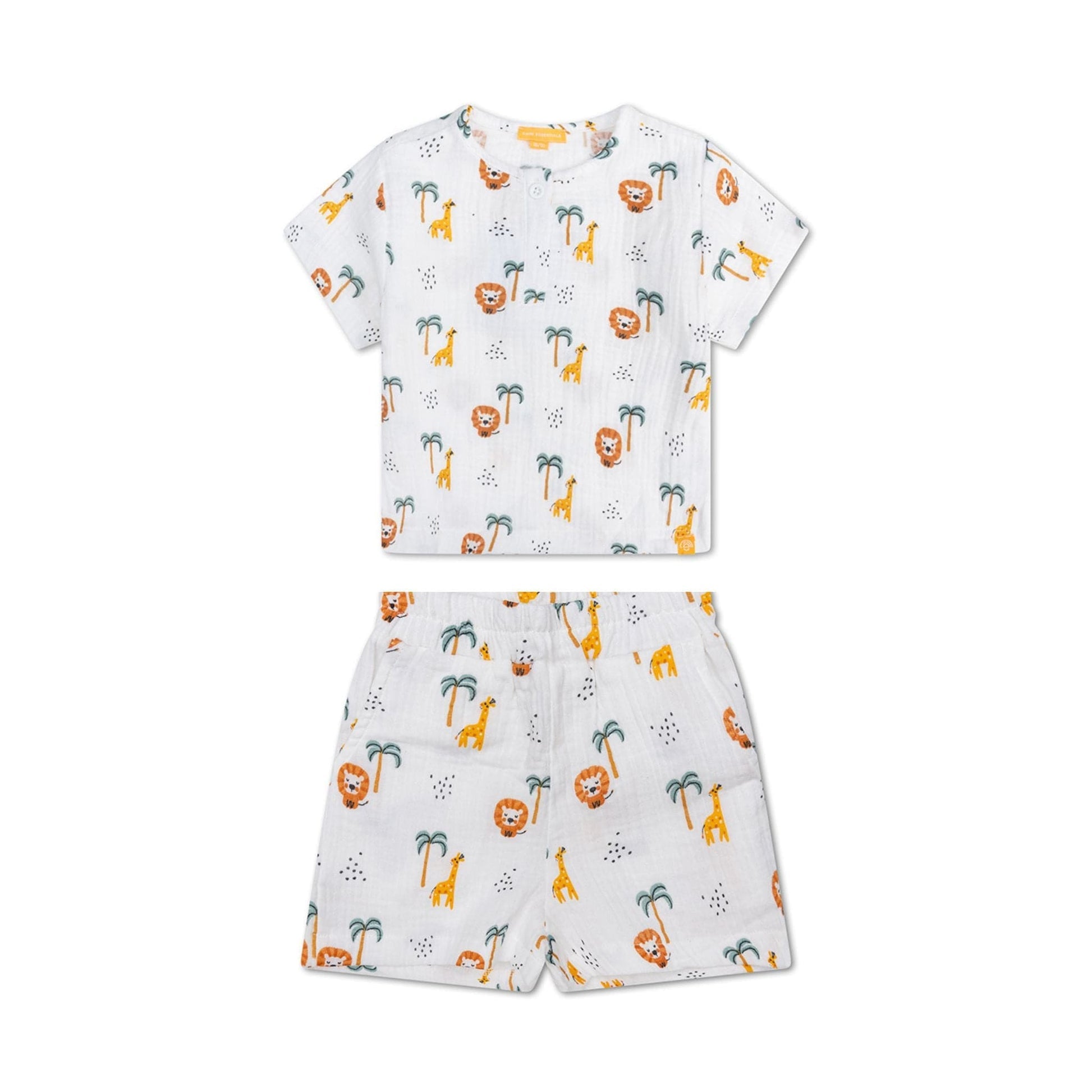 Jungle | meerkleurig jongens set strand - muslin