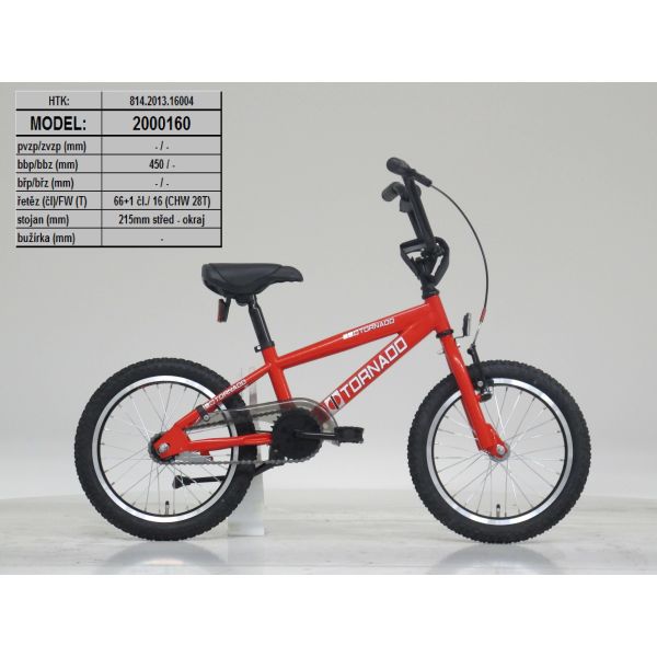 Royal bmx fiets -bugatti tornado 16 inch - rood