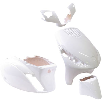 Edge plaatset 4-delig voor piaggio zip zip 2000 2t 4t vanaf bouwjaar 2000 - glanzend wit