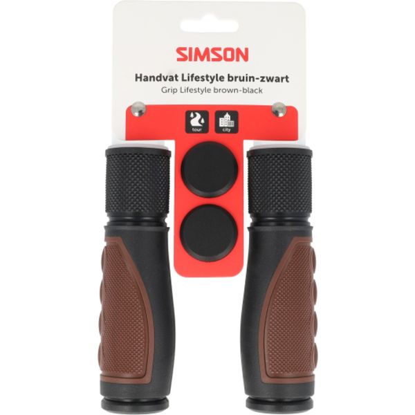 Simson handvatset lifestyle donkerbruin zwart