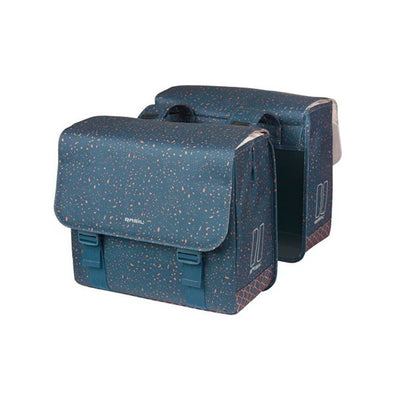 Basil dubbele fietstas flair 35 liter - navy