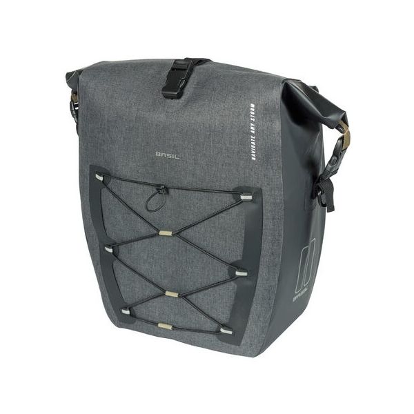 Basil Navigator Storm MIK SIDE fietstas - sportieve en functionele enkele fietstas - zwart - 100% waterdicht