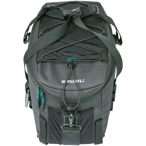 Basil Discovery 365D Bagagedragertas M - Zwart, waterafstotend, 9L, unisex, sportief