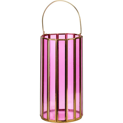 Home styling lantaarn glas 23cm 2 assorti
