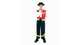 Clown kinderkostuum cowboy 7-9 jaar
