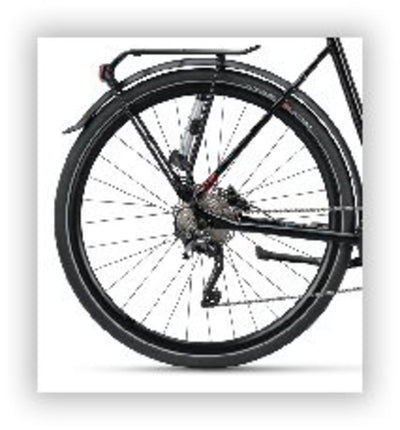 Koga achterwiel _32g. zwarte velg deore naaf