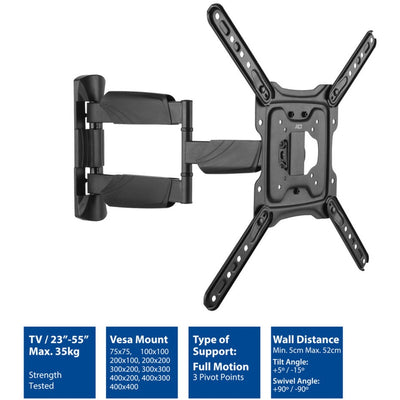 ACT Connectivity Full motion TV en monitor wandsteun, 23 tot 55