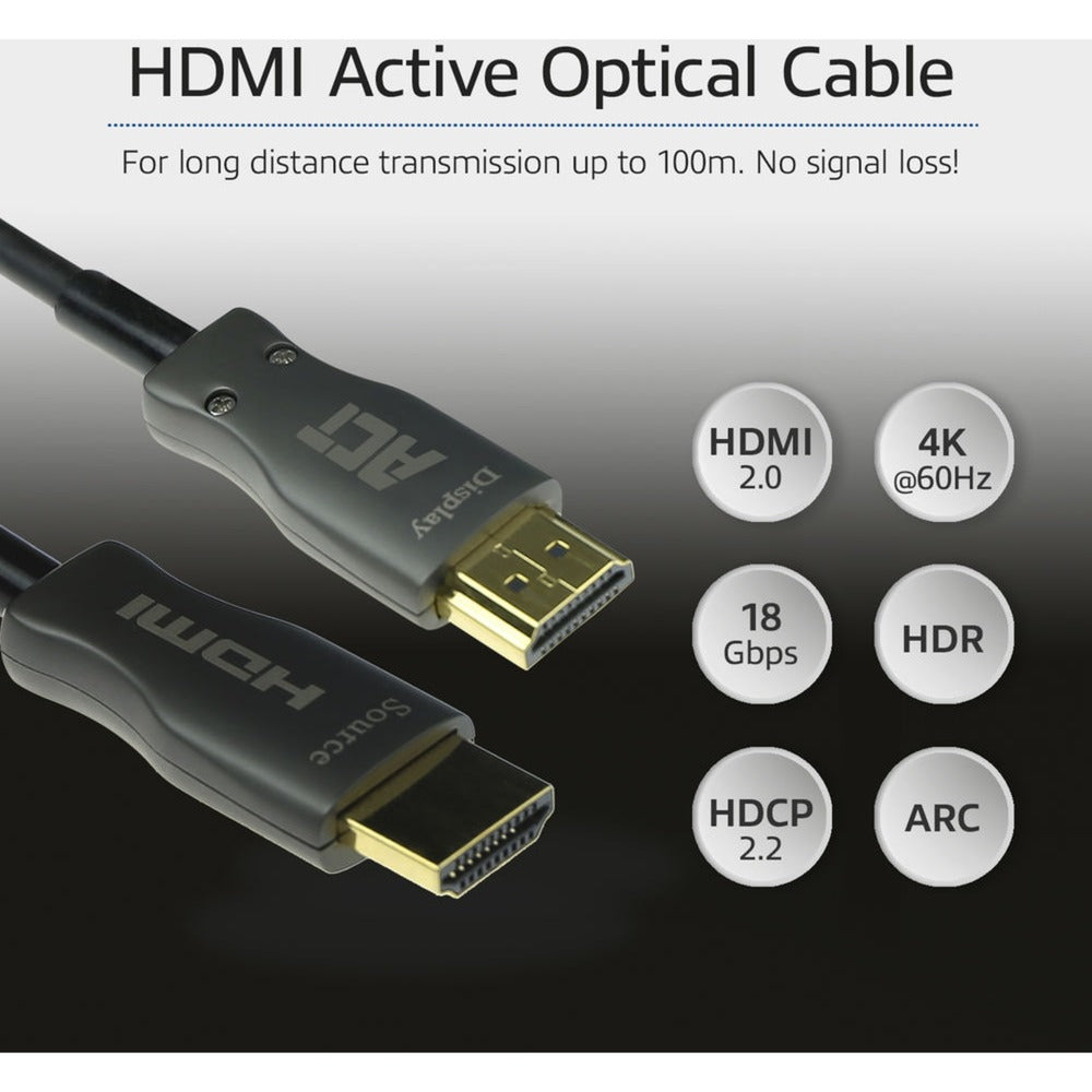 ACT Connectivity HDMI Premium 4K Active Optical Cable v2.0 HDMI-A m