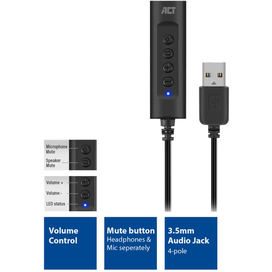 ACT Connectivity USB-A externe geluidskaart