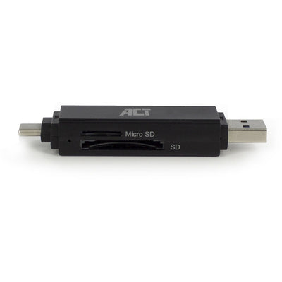 ACT Connectivity USB-C USB-A kaartlezer, SD micro SD