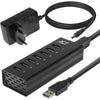 ACT Connectivity USB Hub 7 Port met stroomadapter