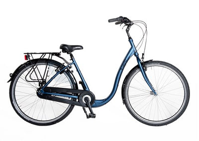 Aldo 28 inch lage instap fiets comfort alu 3v remnaaf blauw