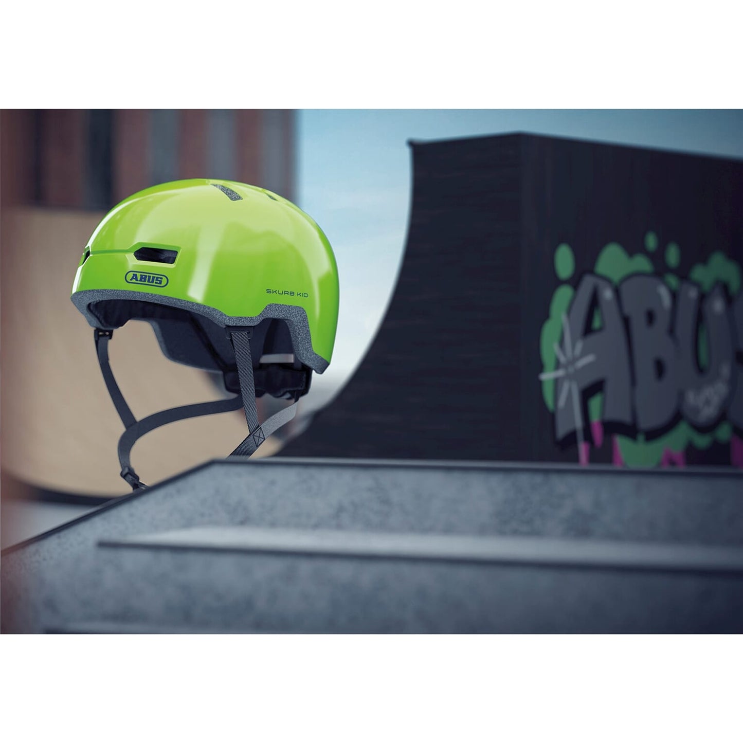 Abus Helm Skurb Kid shiny green M 50-55cm