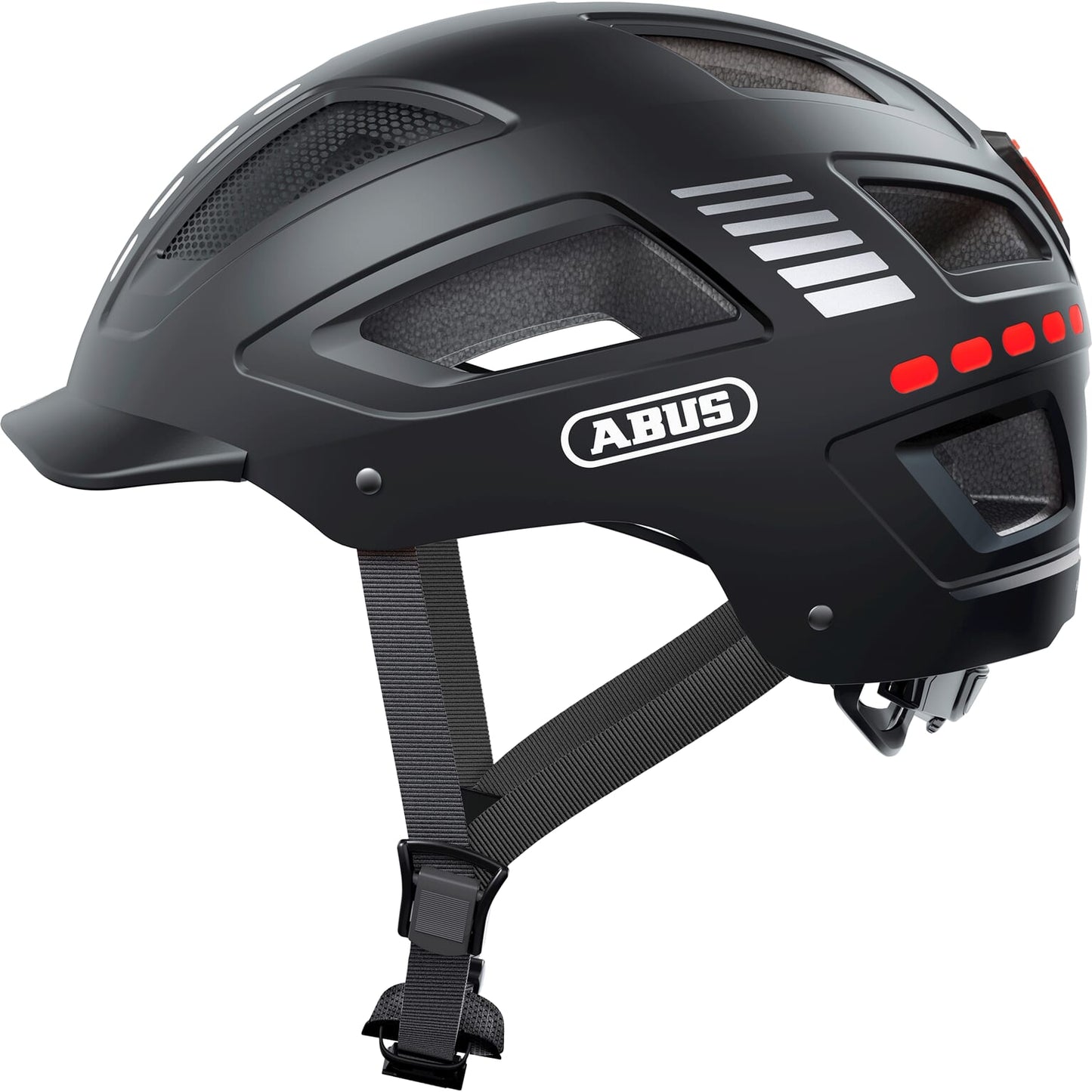 Abus helm Hyban 2.0 LED signal Zwart XL 58-63cm