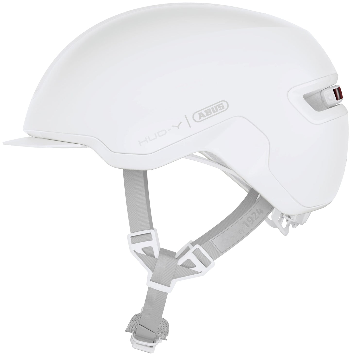 Abus fietshelm hud-y pure white m - 54-58 cm - wit - geschikt voor gebruik op elektrische fietsen - stadsfietsen - 300 g