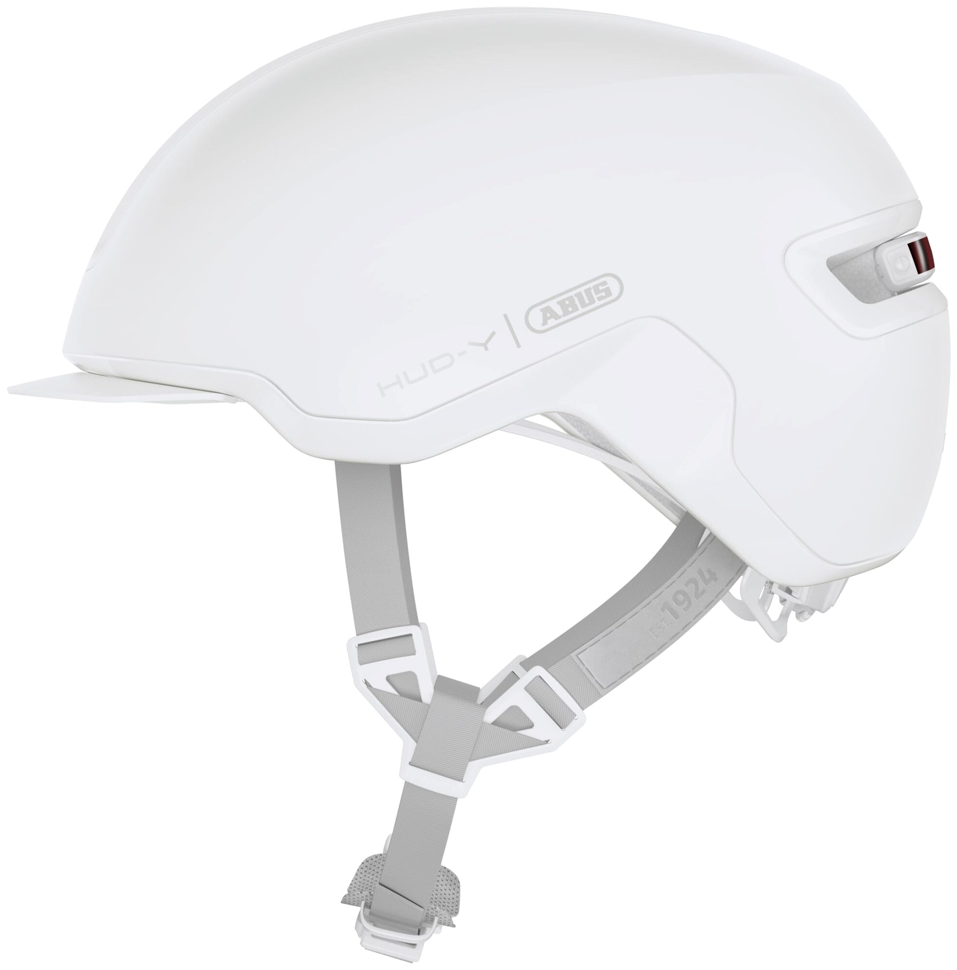 Abus fietshelm hud-y pure white m - 54-58 cm - wit - geschikt voor gebruik op elektrische fietsen - stadsfietsen - 300 g