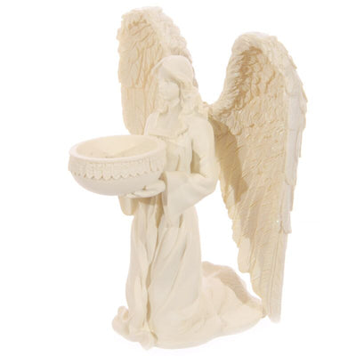 Engel waxinelichthouder - knielend 18cm