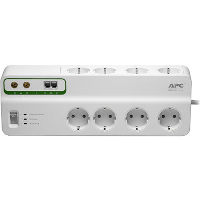 APC Stekkerdoos met overspanningsbeveiliging 8x (+Coax