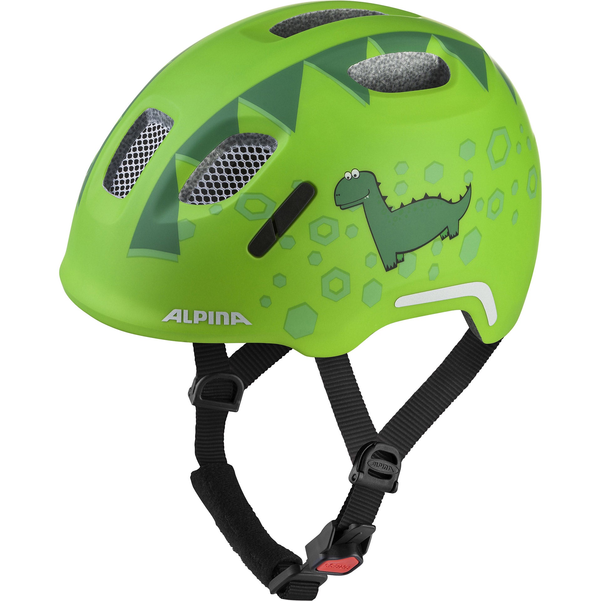 Olympic sportswear alpina sports kinderhelm ximo 2 flash green dino 49-54 mat