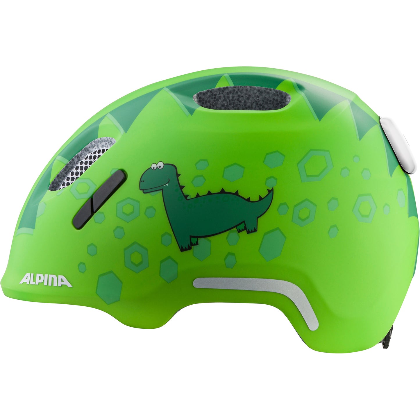 Olympic sportswear alpina sports kinderhelm ximo 2 flash green dino 49-54 mat