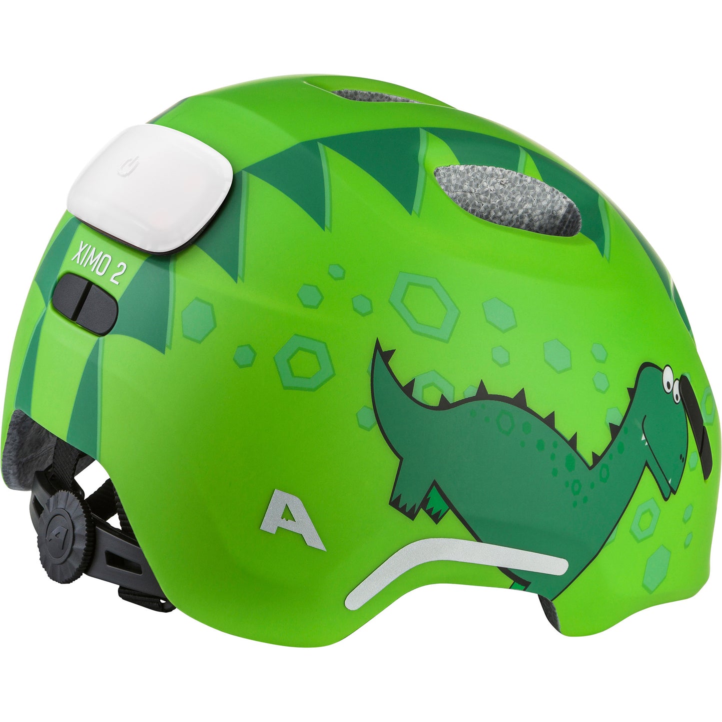 Olympic sportswear alpina sports kinderhelm ximo 2 flash green dino 49-54 mat