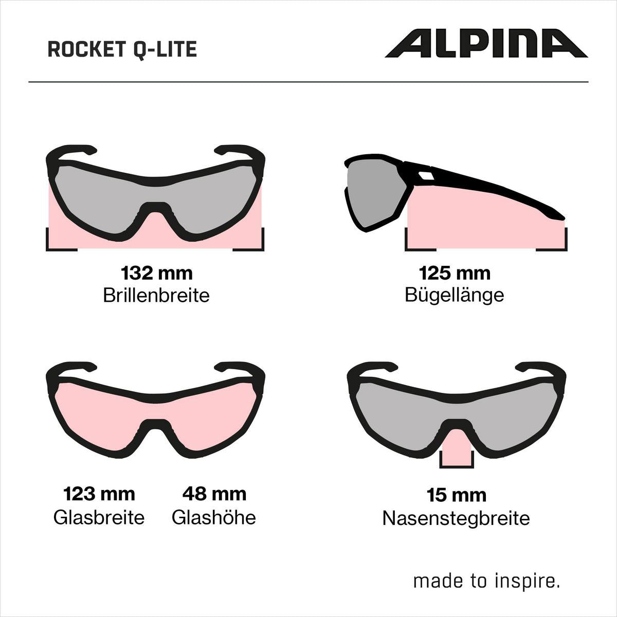 Olympic sportswear alpina sports sportbril rocket q-lite mat grijs