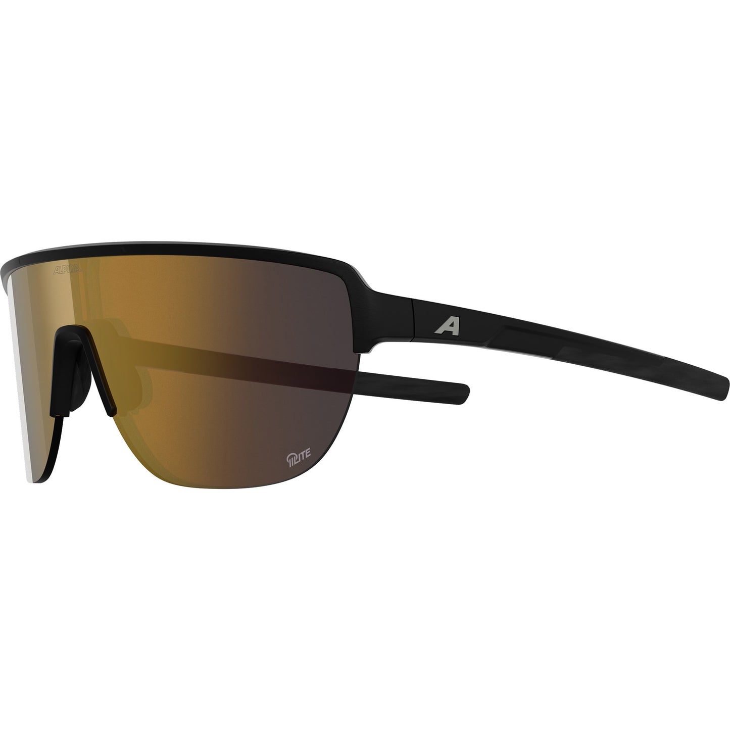 Olympic sportswear alpina sports sportbril ram 2.0 q-lite goud sp. mat zwart