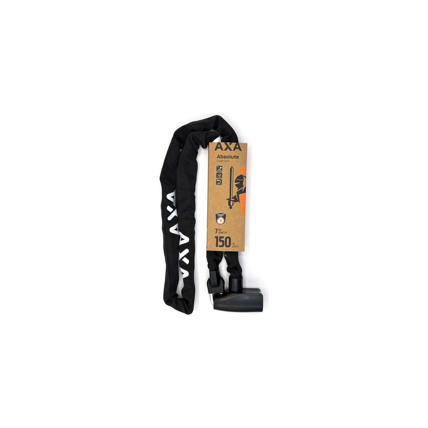 Axa kettingslot absolute 7-150 - zwart
