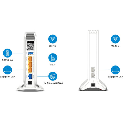 Fritz! mesh set 4060 + 3000 ax edition international mesh router (wit)