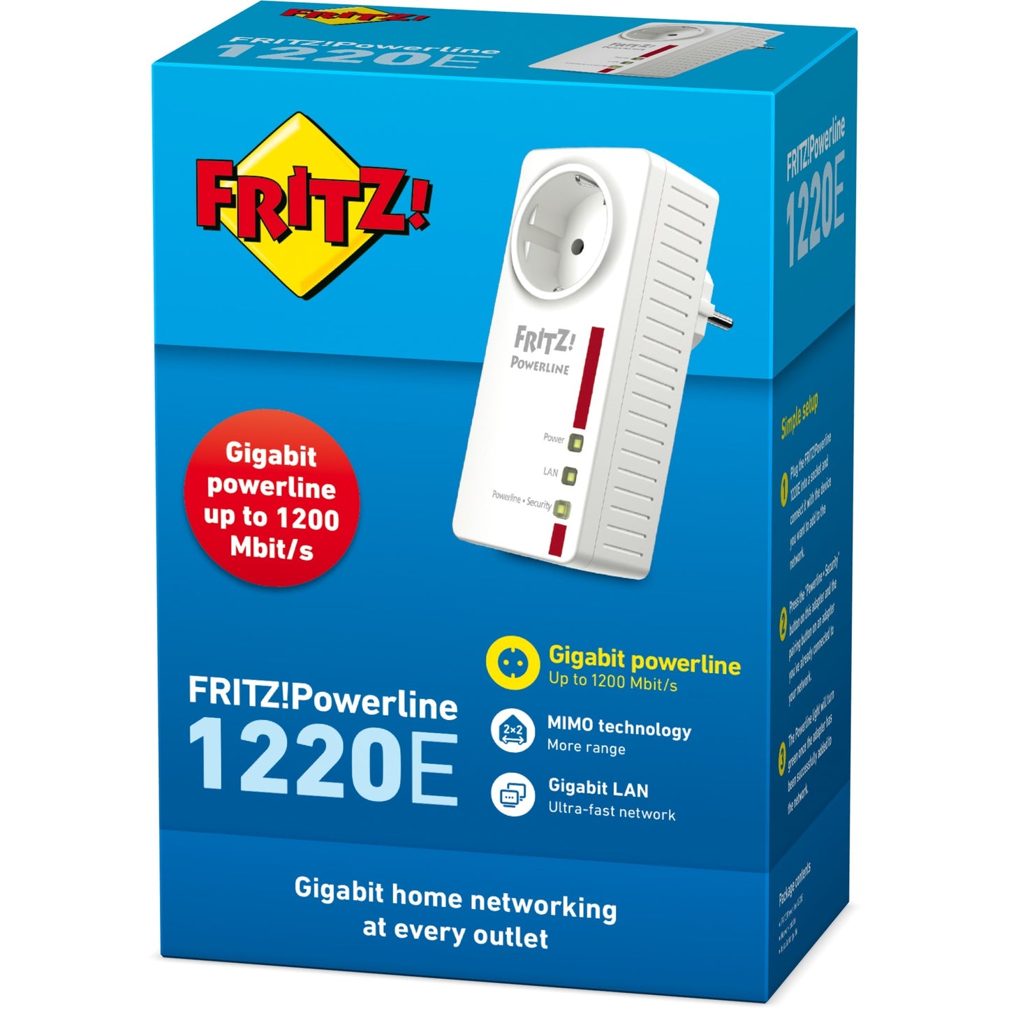 Fritz! powerline1220e international (wit)