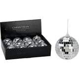Home styling spiegelbal 8cm zilver spiegelbal 8cm zilver glas - afbeelding 2