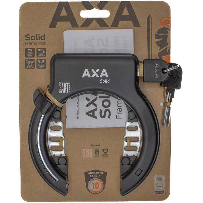 Axa ringslot solid zwart spatbordbevestiging (kaart)