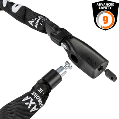 Axa slot ketting absolute 7-110 zwart safety index 9