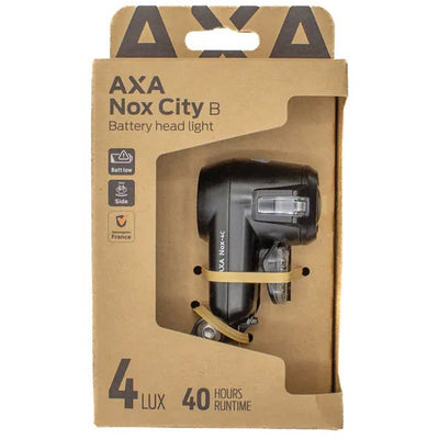 Axa koplamp nox city 4 lux - zwart