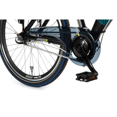Alpina yabber j24 jet black metallic matt - pacific blue m.