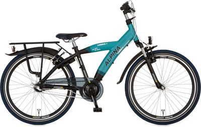 Alpina yabber j24 jet black metallic matt - pacific blue m.